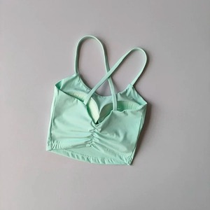 Sujetador deportivo de Yoga con espalda cruzada y transpirable cómodo para mujer, Sujetador deportivo de estilo Simple para ropa deportiva de entrenamiento - Product Image 3