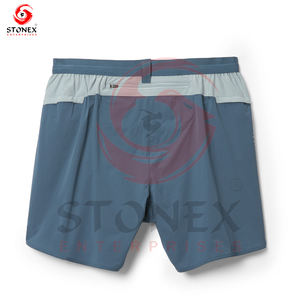 Vente en gros de shorts de sport d'été solides pour hommes avec poche intérieure shorts athlétiques de fitness à séchage rapide pour hommes - Product Image 2