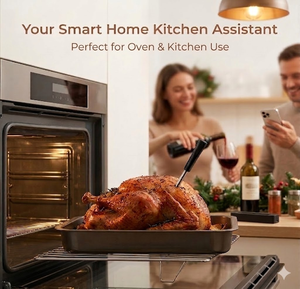 Thermomètre alimentaire sans fil intelligent, étanche, Bluetooth, <span class=keywords><strong>sonde</strong></span> pour viande, rechargeable par USB, pour utilisation en cuisine et au four - Product Image 5