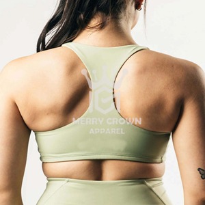 Respetuoso con el medio ambiente Logotipo personalizado Señoras Gimnasio Fitness Ropa Mujer Ropa activa Yoga Algodón Sujetador deportivo 2PCs Conjunto de yoga - Product Image 6
