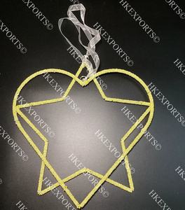 Adorno colgante de corazón con cuentas Multicolor hecho a mano, tamaño personalizable, decoración de árbol de Navidad para el hogar, MOQ 50 Uds. - Product Image 4