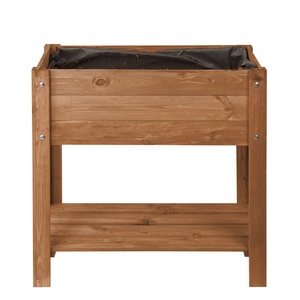 Bac à jardin surélevé GERTRUD brun foncé avec étagère, fournitures de jardin - Product Image 2