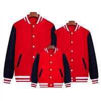 Blouson universitaire de baseball pour hommes et jeunes garçons, hiver 2023, avec col montant et broderie, design réversible en laine écologique