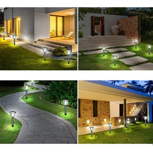 2 luci da giardino a LED per esterni 34cm impermeabili con sensore crepuscolare per illuminazione di percorsi e eventi - Product Image 3