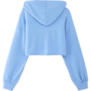 Modern Sexy Hoodie Women Short Cropped Top Hooded Cotton Pullover Long Sleeve Streetwear Fashion Casual Comfort <b>Sweatshirt</b> - Product Image 3