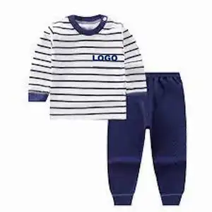 OEM Customised Boys clothing set top and bottom full length bottom pyjama tops and pants