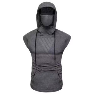 Comfortable Fit <b>Men</b> <b>Sleeveless</b> <b>Hoodies</b> For Stylish Workout Athletic Wear Streetwear Casual Wear <b>Hoodies</b> - Product Image 4