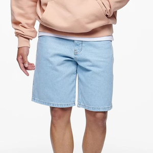 New High Quality Custom Logo <b>Mens</b> Jean <b>Shorts</b> Breathable Fit Baggy Jeans <b>Short</b> Denim <b>Shorts</b> For <b>Men</b> - Product Image 6