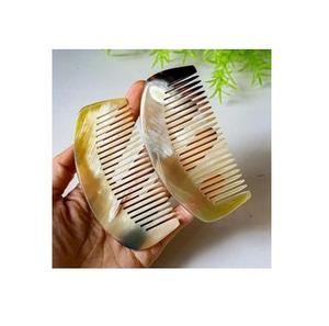 Peine de cuerno hecho a mano personalizado y moderno, cuerno de búfalo de alta calidad, cabello de estilo ecológico Real DE LA India - Product Image 4