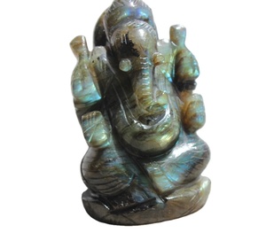 รูปปั้นพระพุทธรูปแกะสลักจากหินลาบราโดไรต์ งานแกะสลักด้วยมือ สไตล์อินเดีย ขนาดตามสั่ง - Product Image 6