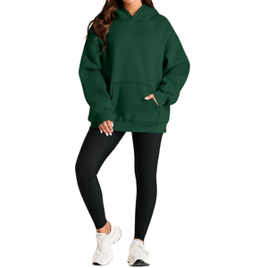 Sudadera con capucha de lana de algodón HeavyGSM 100% para mujer, sudadera bordada de alta calidad transpirable cómoda más vendida - Product Image 6