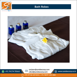 Custom Logo Print Digital Printing High Quality Quick Dry Azo-free 100% Carded Cotton Adult Bathrobes for Wholesale India - Product Image 4