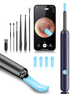 Outil de nettoyage d'<span class=keywords><strong>oreilles</strong></span> avec caméra 1080P, dispositif de nettoyage d'<span class=keywords><strong>oreilles</strong></span> portable en silicone avec WiFi, bleu - Product Image 1
