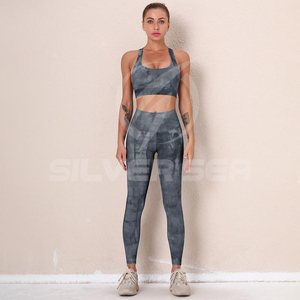 Gran oferta, conjuntos de Fitness de gimnasio personalizados para mujer, elegante, nuevo diseño, conjunto de Yoga informal, patrón sólido transpirable, de talla grande y ligero - Product Image 2