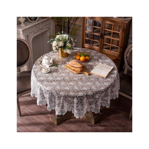 Modern Cotton Linen Half <b>White</b> 60x120 Inch Dining Table Cover ISO 14001 Wrinkle Resistant Smooth Surface Export Dispatch Service - Product Image 5