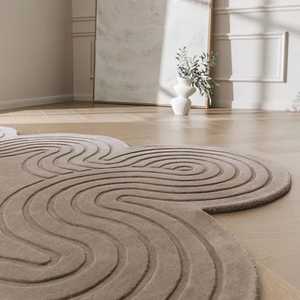 Principalement comme tapis tufté à la main de haute qualité en laine touffetée brodée abstraite pour le travail à domicile ensembles de chambre à coucher - Product Image 3