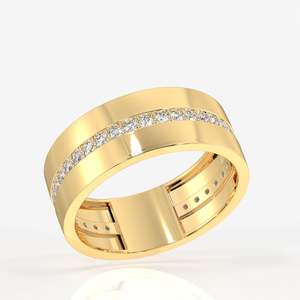 Bague en or jaune 9 carats avec diamant moissanite pour homme, noblesse moderne - Product Image 6