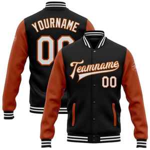 Veste universitaire de baseball personnalisée OEM Vêtements d'extérieur Letterman à manches en cuir de laine pour les équipes sportives collégiales ou les streetwear - Product Image 1