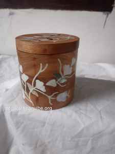 Quemador de incienso de nácar de madera hecho a mano de lujo diseño tradicional árabe Mubkhar para regalo religioso para el hogar proveedor a granel - Product Image 2