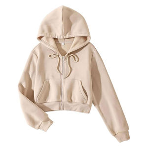 เสื้อครอปไซส์ใหญ่พิเศษสำหรับผู้หญิงเสื้อมีฮู้ดแฟชั่นผ้าฝ้าย100% สั้นโอเวอร์ไซส์สำหรับผู้หญิง - Product Image 5