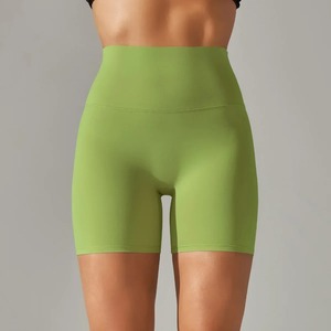 3 piezas de pantalones deportivos de cadera de melocotón sólido para mujer, pantalones cortos transpirables de alta elasticidad para correr Biker de cintura alta para Yoga Scrunch Butt para mujer - Product Image 6