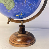 Meilleur prix de gros Base en bois Carte du monde Globe étude Globe géographique Globe nautique terrestre Home Office Tabletop Decorate