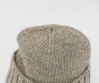 MONECO Bonnet d'hiver unisexe en laine de mouton de Mongolie 100% biologique, marron, tricoté plat, ajustable, pour adultes, usage quotidien, personnalisable, vente en gros