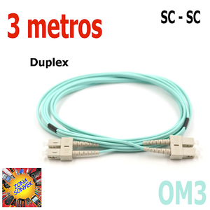 สายแพทช์ไฟเบอร์ออปติก SC-SC OM3 ดูเพล็กซ์ 3 เมตร - Product Image 1