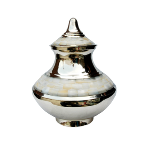 Vente chaude traditionnelle brosse étain souvenir urne métal adulte cendres mémorial crémation urne pour funérailles cimetière enterrements - Product Image 2