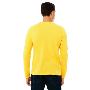 T-shirt à manches longues Golden Heather: coton peigné Airlume 52%, mélange de poly 48% pour un confort luxueux - Product Image 3