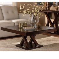 Table basse en bois portable traditionnelle, fabriquée en bois massif offrant une robustesse durable, un meuble élégant pour le salon