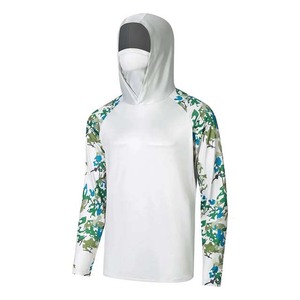 Camisas de hombre UPF 50 + protección solar Sudadera con capucha manga larga SPF UV secado rápido ligero pesca poliéster camisas sublimación impresión - Product Image 3