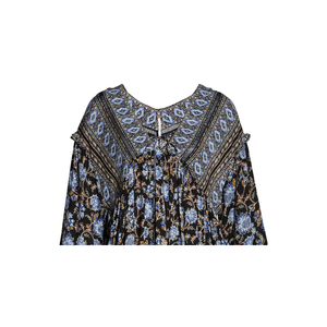 Haut en mousseline imprimé floral style bohème chic Moonlight Dance pour femme Free People, noir, taille M, pour le printemps/été - Product Image 2