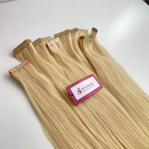 Extensiones de cabello Remy Tape-In de alta calidad 100%, extensión de cabello rubio recto de 20 pulgadas - Product Image 2