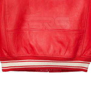 Chaqueta Bomber de cuero de alta calidad personalizada para hombre, venta al por mayor, chaqueta Bomber de cuero de invierno 2025, chaqueta Bomber de cuero para hombre - Product Image 6