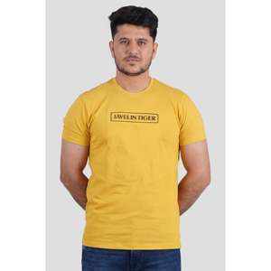 Camiseta de algodón orgánico con estampado de mostaza picante Slim Fit 100% algodón y <span class=keywords><strong>material</strong></span> de poliéster - Product Image 1