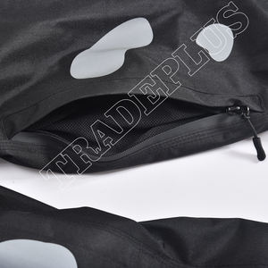 Pantalones de nieve impermeables holgados reflectantes con estampado de vaca negra para hombre con pretina elástica, bucles para cinturón, bolsillos con cremallera y rejillas de ventilación - Product Image 6