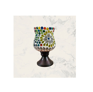 Vente en gros de bougies chauffe-plat en verre mosaïque de mariage romantique personnalisées porte-bougies en métal fraîchement conçues pour la décoration intérieure - Product Image 4