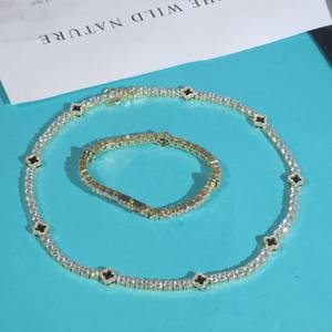 Collar de Cadena de Tenis con Diamantes de Moissanita Redondos Incoloros en Plata 925, Estilo Hip Hop, para Hombre, Mayorista de Joyería - Product Image 3