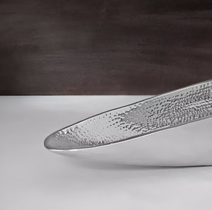 La mejor calidad, forma de barco martillado, plato pulido de Color plateado de Metal, decoración del hogar, restaurante, Hotel - Product Image 2
