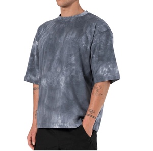 Respirant hommes personnalisé Streetwear surdimensionné lavé à l'acide t-shirt Hip Hop hommes été surdimensionné lavage à l'acide t-shirt - Product Image 1