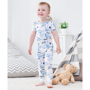 ชุดนอนเด็กผู้ชายลายพิมพ์ดิจิทัลผ้าไผ่แขนสั้น - Product Image 6