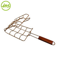 Panier à maïs pour barbecue avec logo personnalisé, poignée en bois de caoutchouc, résistant à la chaleur, supports à maïs faciles à nettoyer, outils antiadhésifs
