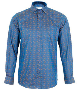 2025 nouveauté hommes Vintage imprimé fleuri flanelle robe chemise 100% coton simple bouton fermeture écologique OEM Service - Product Image 4