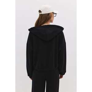 Modal <b>Fabric</b> Soft Silky Touch Zipper Hooded Sweatshirt - Product Image 5