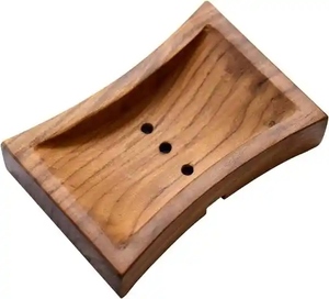 Plateau à savon en bois écologique Accessoires de bain polis et porte-savon décoratif Utilisation polyvalente Fait à la main à partir des bois - Product Image 2