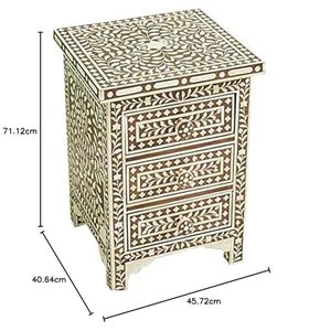 Belle table console en incrustation d'os pour la décoration intérieure moderne Table console en incrustation d'os fabriquée à la main avec tiroir par LUXURY CRAFTS - Product Image 5