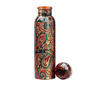 Antique Design 1L Pure Copper <b>Water</b> <b>Bottle</b> With Lid High Demand Accessory for Sports Running Customized Drinking Storing Service - Product Image 3