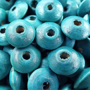 ลูกปัดไม้รูปทรงและขนาดผลิตด้วยมือทำจากไม้ลูกปัดทำจากไม้หลากสี - Product Image 2