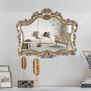 Excellent Metal <b>Wood</b> Wall <b>Mirror</b> Modern Luxury <b>Frame</b> Handmade Eco-Friendly Durable Wedding Home Hotel Decor Enhance Elegant - Product Image 1